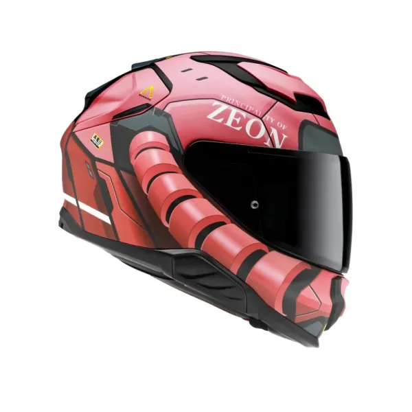 Інтегральний шолом HJC F71 Zaku Bandai Namco рожево-чорний