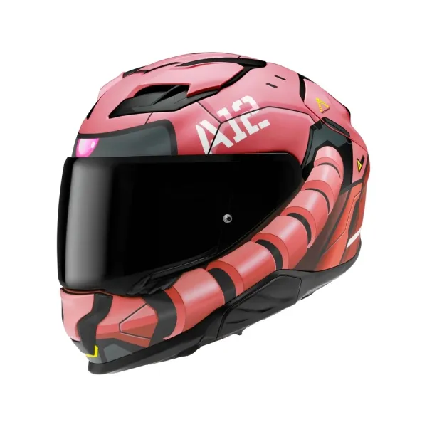 Інтегральний шолом HJC F71 Zaku Bandai Namco рожево-чорний