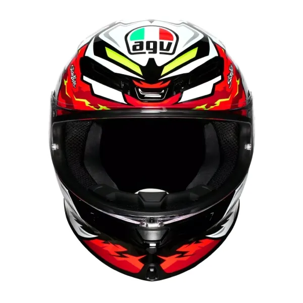 Інтегральний шолом AGV K6 S Bezzecchi 2024 червоно-біло-чорний