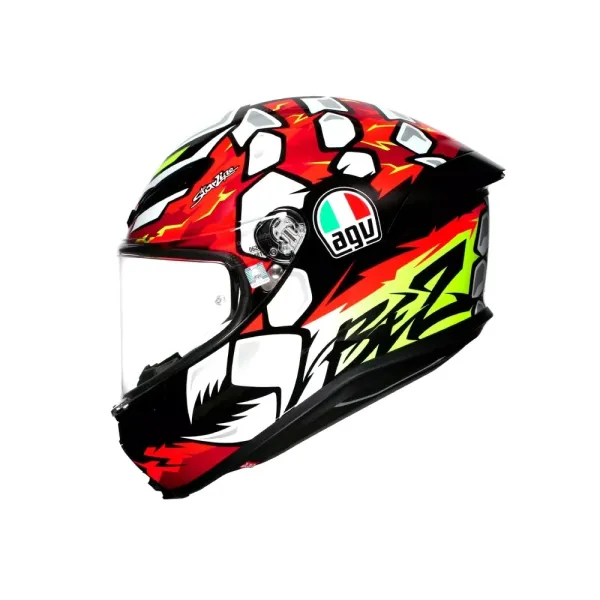 Інтегральний шолом AGV K6 S Bezzecchi 2024 червоно-біло-чорний