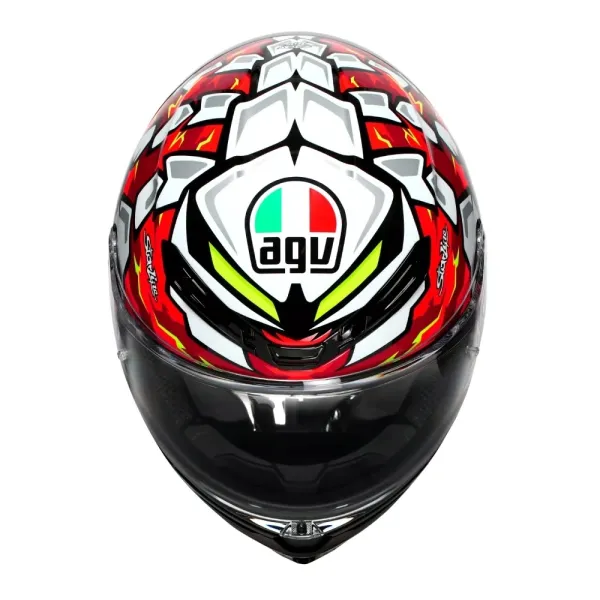 Інтегральний шолом AGV K6 S Bezzecchi 2024 червоно-біло-чорний
