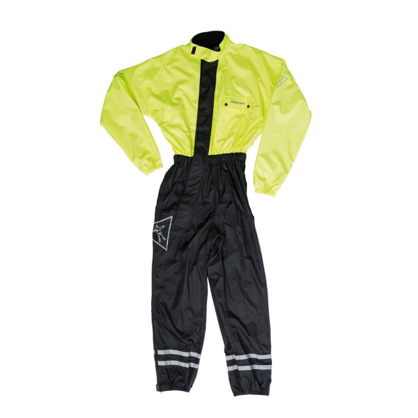 Мотоциклетний дощовик одночастинний Racer Lumi флуо-чорний