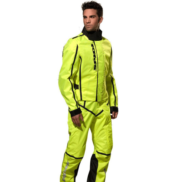 Дощові штани Spidi Rain Salopette чорні-флуоресцентні