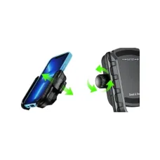 Мотоциклетний тримач для телефону Biketec Quick Lock антивібраційний, кріплення на кермо/ дзеркало чорний [Тип: R9-CLIP-PD]