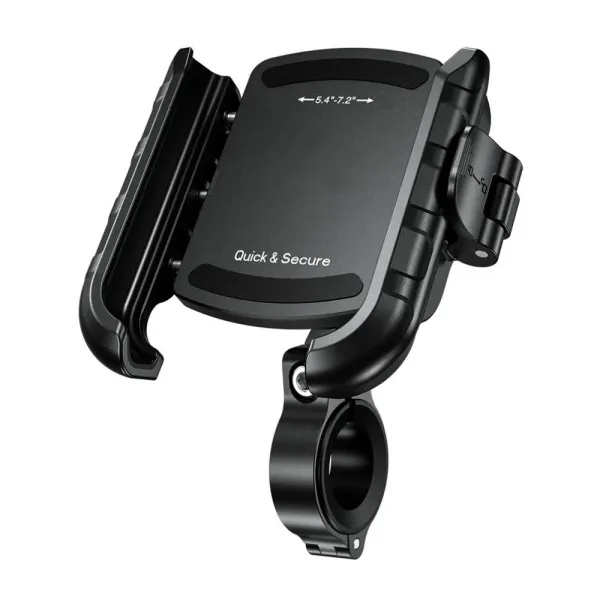 Мотоциклетний тримач для телефону Biketec Quick Lock антивібраційний, кріплення на кермо/ дзеркало чорний [Тип: R9-CLIP-PD]