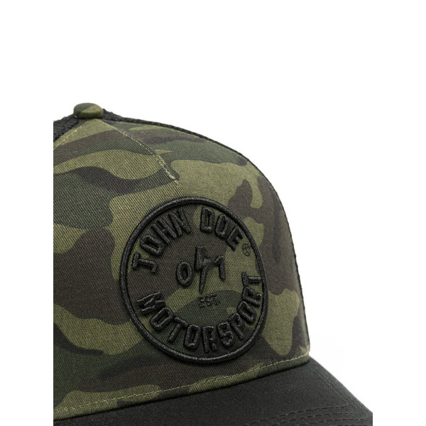 Кепка з козирком John Doe Trucker Hat Camou 0/1 чорнo-зелена