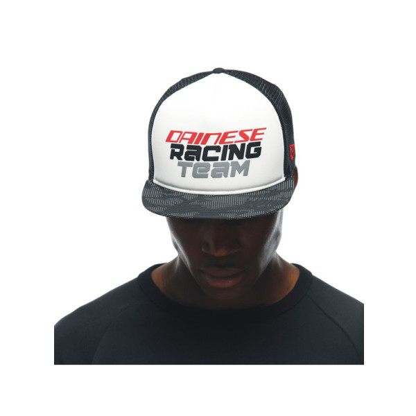 Кепка Dainese #C06 Racing 9Fifty Trucker Snapback чорна-біла-сіра