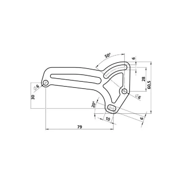 Бічне кріплення номерного знака Лампа для скутерів з двигуном Piaggio чорна