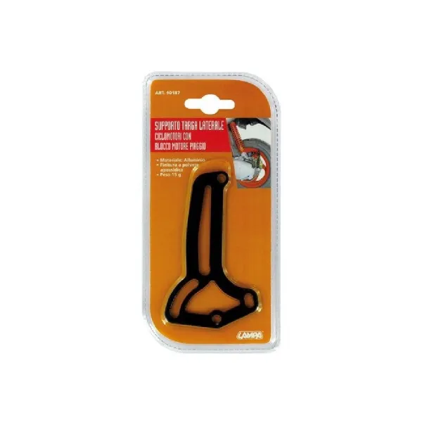 Бічне кріплення номерного знака Лампа для скутерів з двигуном Piaggio чорна