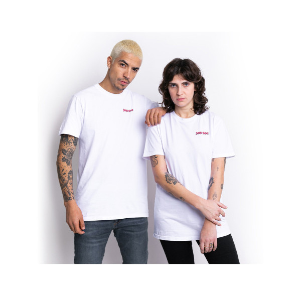 Мотоциклетна футболка John Doe Snake On Fire біла