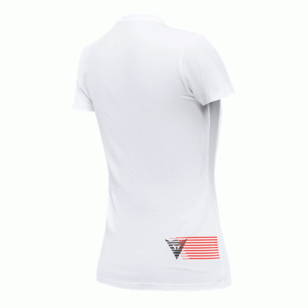 Жіноча футболка Dainese Logo біло-чорна