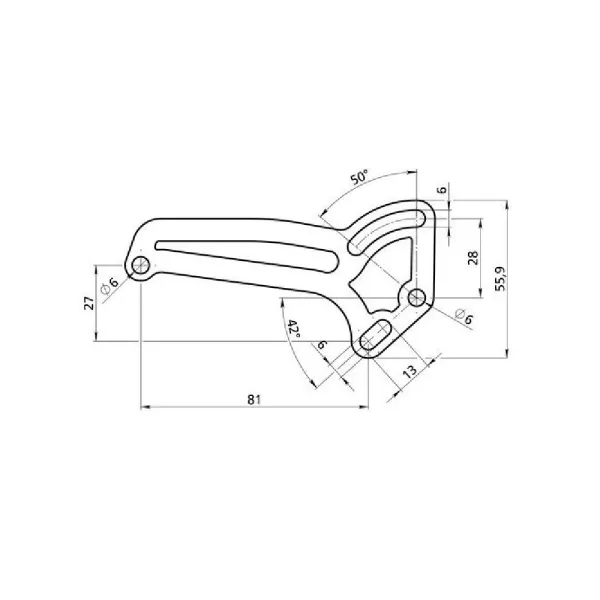 Бічне кріплення номерного знака Лампа для скутерів з двигуном Minarelli чорна