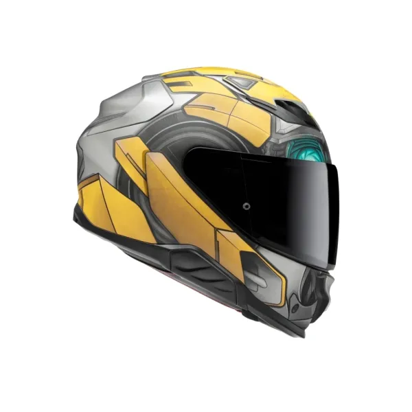 Інтегральний шолом HJC F71 Bumblebee Hasbro жовто-сірий
