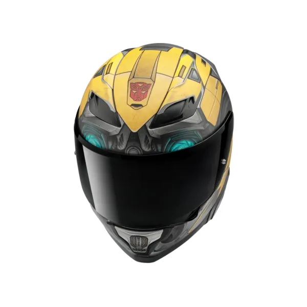 Інтегральний шолом HJC F71 Bumblebee Hasbro жовто-сірий