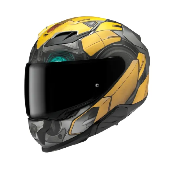 Інтегральний шолом HJC F71 Bumblebee Hasbro жовто-сірий
