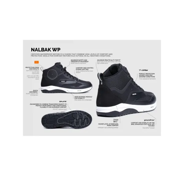Мотоциклетні черевики TCX Nalbak WP чорний-сірий