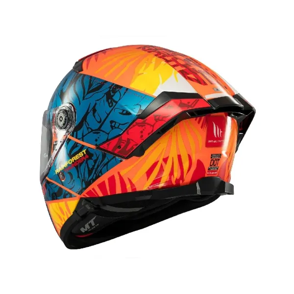 Інтегральний шолом MT Thunder 4 SV Rainforest C4 помаранчево-синій глянцевий