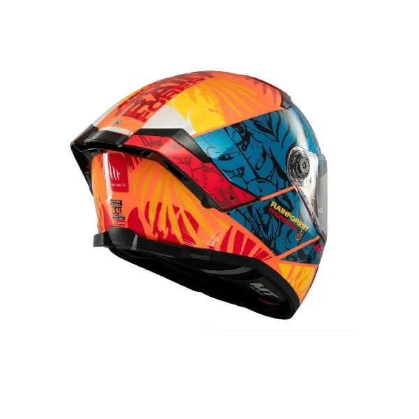 Інтегральний шолом MT Thunder 4 SV Rainforest C4 помаранчево-синій глянцевий