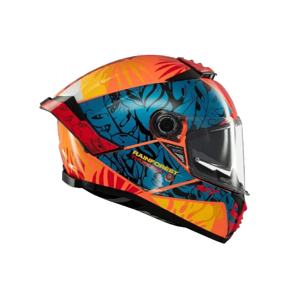 Інтегральний шолом MT Thunder 4 SV Rainforest C4 помаранчево-синій глянцевий