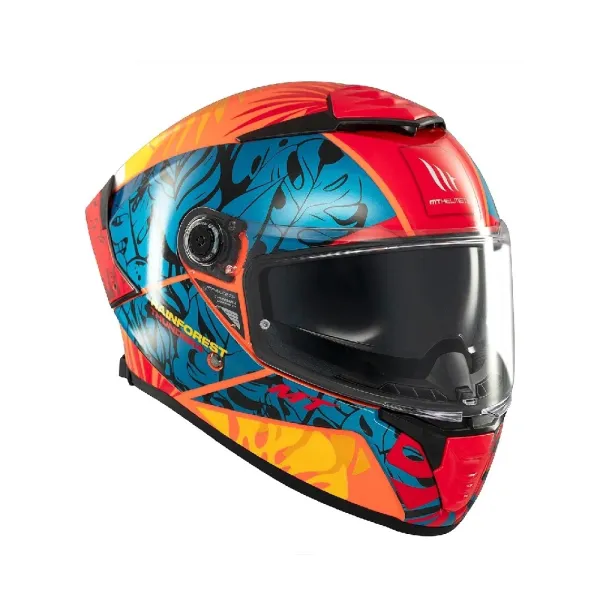 Інтегральний шолом MT Thunder 4 SV Rainforest C4 помаранчево-синій глянцевий