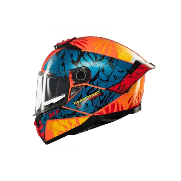 Інтегральний шолом MT Thunder 4 SV Rainforest C4 помаранчево-синій глянцевий