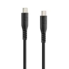 Кабель USB типу C з виходом USB типу C Лампа 20 см силіконовий чорний