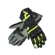 Жіночі мотоциклетні рукавички Rebelhorn ST Long чорні-флюо жовті