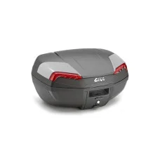 Kufer centralny GIVI Monolock E46 Riviera чорний з червоними рефлекторами універсальна монтажна плита в комплекті; об'єм: 46 літрів